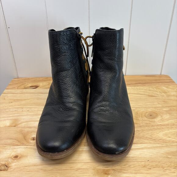 Korks Womens Hipster Boho Cottage Leather Lace Booties Size 8.5 Trad Wife Comfy - Picture 2 of 8